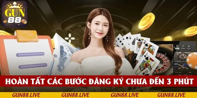 Hoàn tất các bước đăng ký chưa đến 3 phút